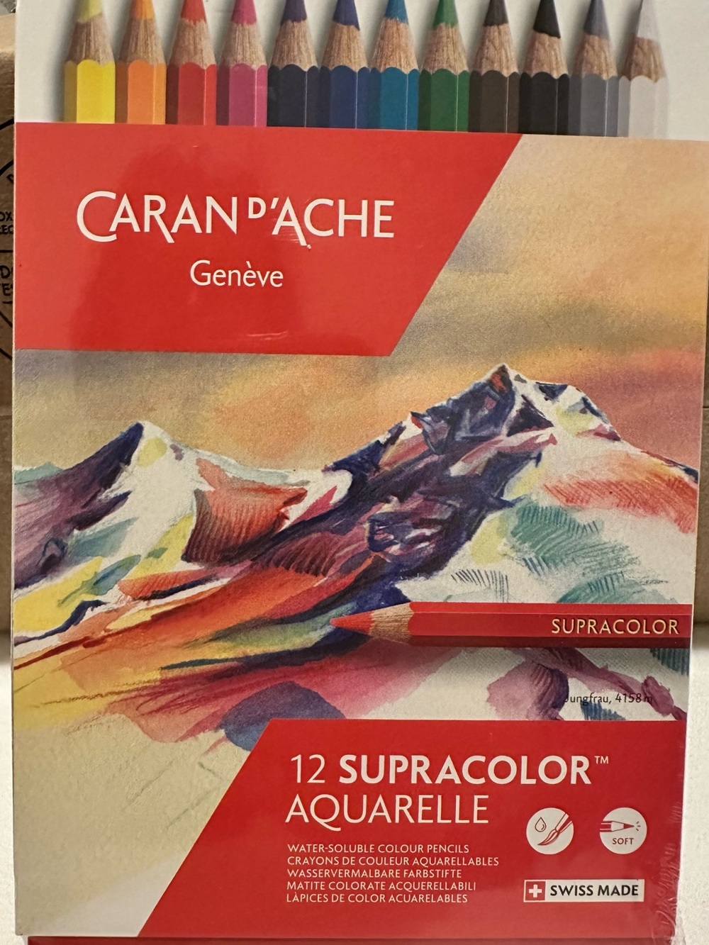 Supra Multicolor Mountain Watercolor Pencil Art Print